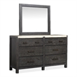 Magnussen Home Plum Creek Ravenwood Black Drawer Dresser With Landscape Mirror