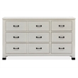 Magnussen Home Harper Springs Silo White Drawer Dresser With Shaped Mirror