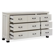 Magnussen Home Harper Springs Silo White Drawer Dresser With Shaped Mirror