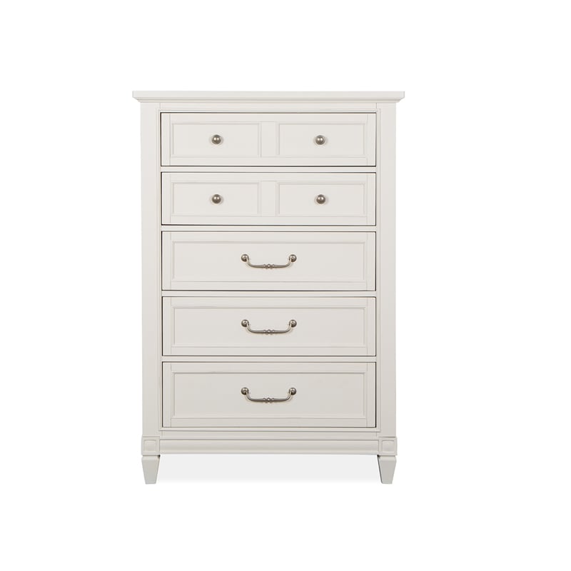 Magnussen Home Willowbrook Egg Shell White 5-Drawers Bedroom Chest