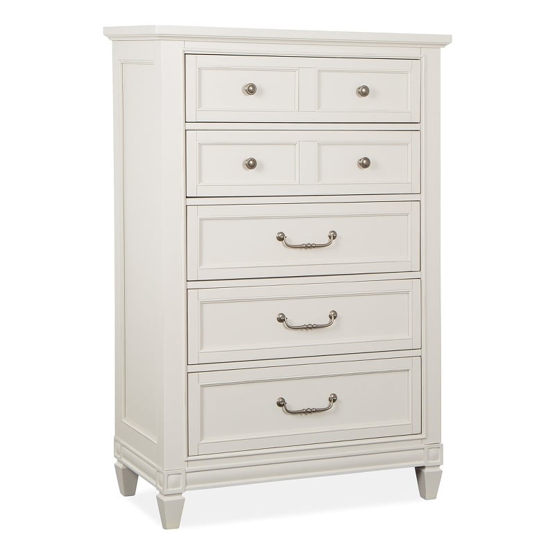 Magnussen Home Willowbrook Egg Shell White 5-Drawers Bedroom Chest