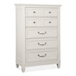 Magnussen Home Willowbrook Egg Shell White 5-Drawers Bedroom Chest