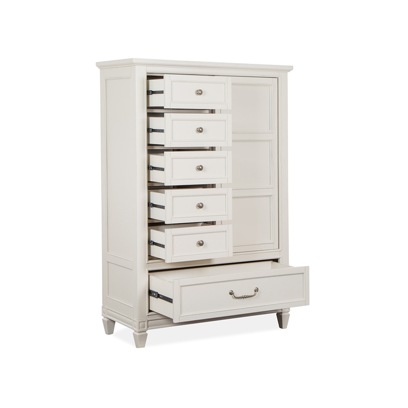 Magnussen Home Willowbrook Egg Shell White Door Bedroom Chest