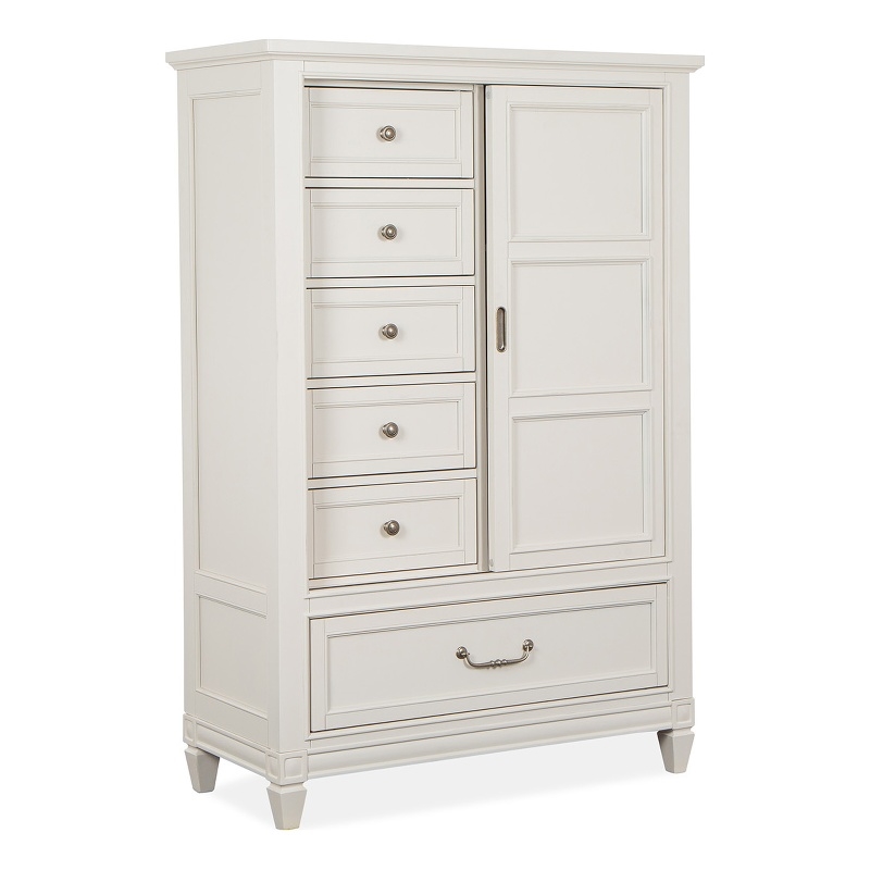 Magnussen Home Willowbrook Egg Shell White Door Bedroom Chest