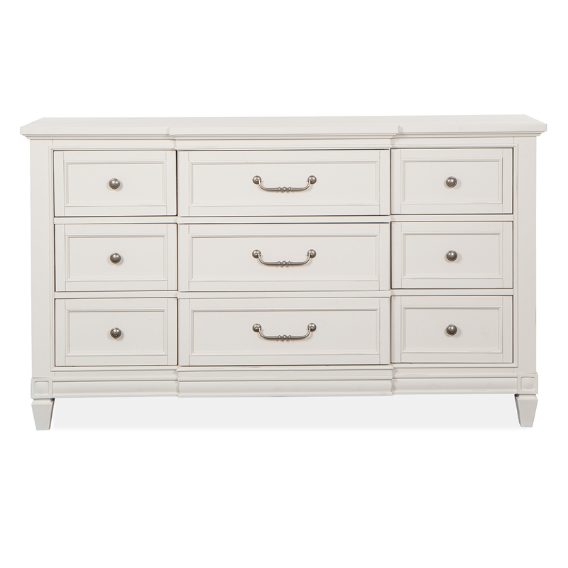 Magnussen Home Willowbrook Egg Shell White 9-Drawers Dresser