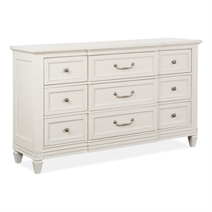 Magnussen Home Willowbrook Egg Shell White 9-Drawers Dresser
