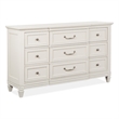 Magnussen Home Willowbrook Egg Shell White 9-Drawers Dresser