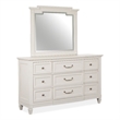 Magnussen Home Willowbrook Egg Shell White Drawer Dresser With Landscape Mirror