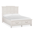 Magnussen Home Willowbrook Egg Shell White Queen Panel Storage Bed