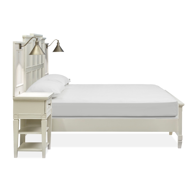 Magnussen Home Willowbrook Egg Shell White Queen Wall Panel Bed