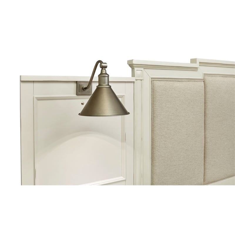 Magnussen Home Willowbrook Egg Shell White Queen Upholstered Wall Panel Bed