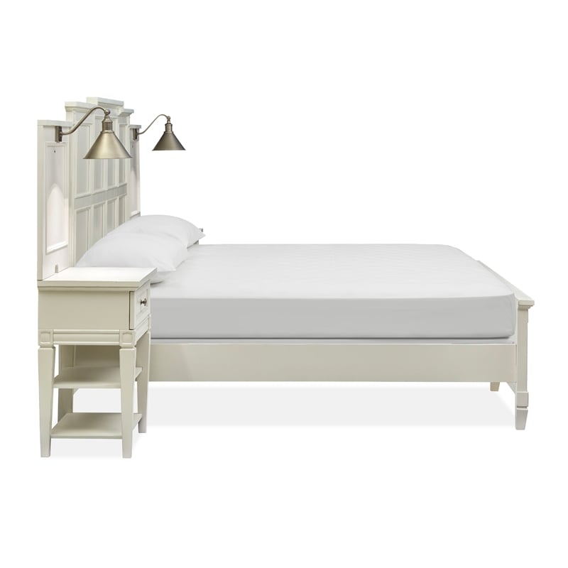 Magnussen Home Willowbrook Egg Shell White King Wall Panel Bed