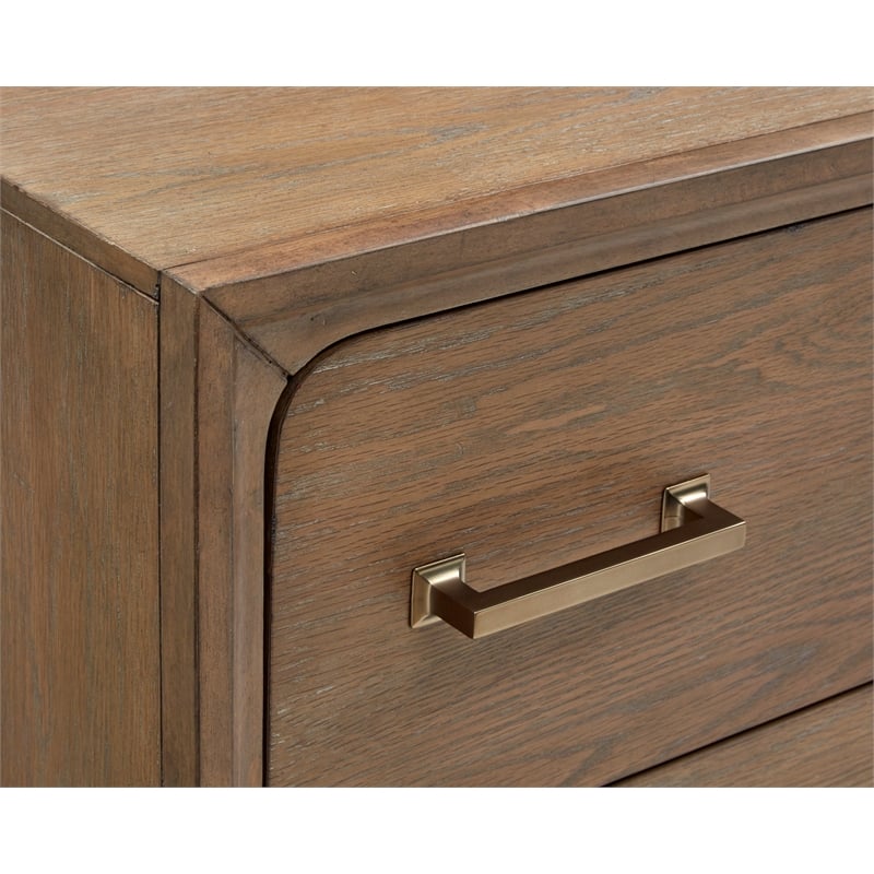 Magnussen Home Lindon Belgian Double Drawer Dresser With Landscape Mirror