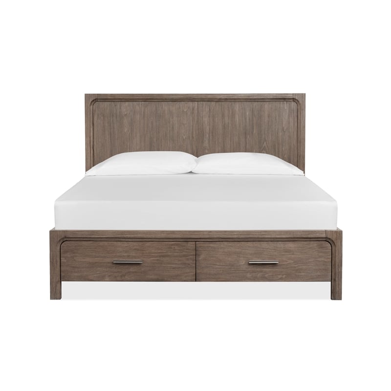 Magnussen Home Westbourne Dark Umber Queen Panel Storage Bed