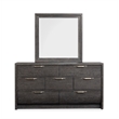 Magnussen Home Kinsley Black Heron Dresser With Portrait Mirror