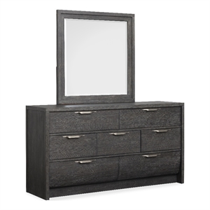 Magnussen Home Kinsley Black Heron Dresser With Portrait Mirror
