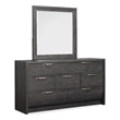 Magnussen Home Kinsley Black Heron Dresser With Portrait Mirror