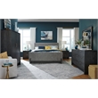 Magnussen Home Kinsley Black Heron Queen Upholstered Panel Bed
