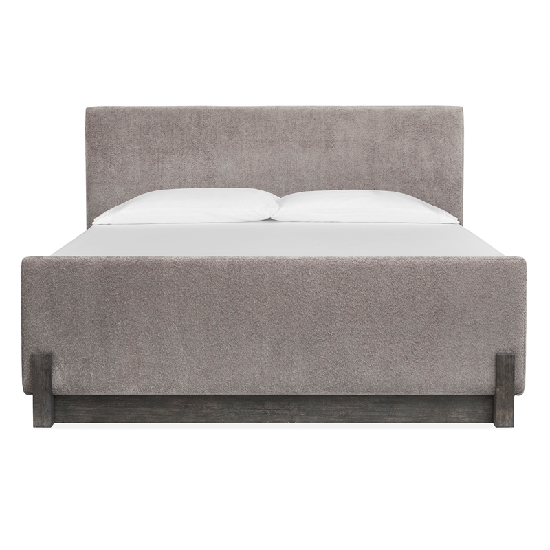 Magnussen Home Kinsley Black Heron King Upholstered Panel Bed