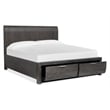 Magnussen Home Kinsley Black Heron California King Panel Storage Bed