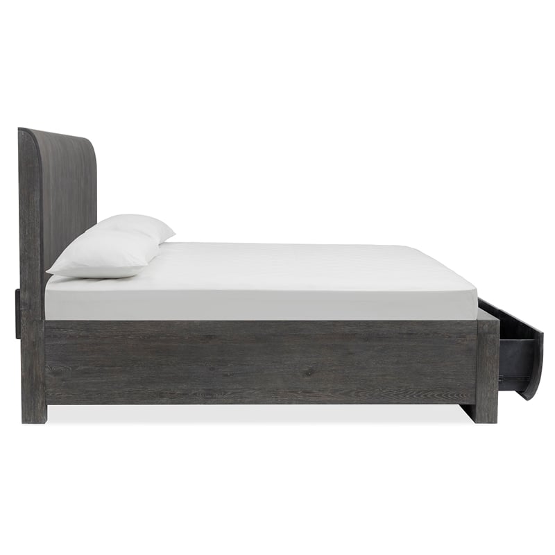 Magnussen Home Kinsley Black Heron California King Panel Storage Bed