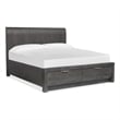Magnussen Home Kinsley Black Heron California King Panel Storage Bed