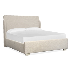 Magnussen Home Lorelei Misty Cloud King Upholstered Sleigh Bed