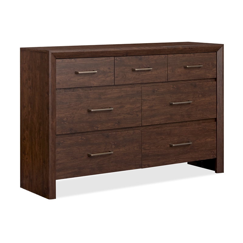 Magnussen Home Llewellyn Columbian Walnut Dresser With Portrait Mirror