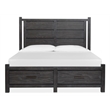 Magnussen Home Plum Creek Ravenwood Black Queen Panel Storage Bed