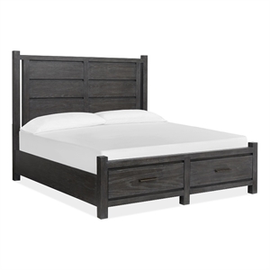 Magnussen Home Plum Creek Ravenwood Black Queen Panel Storage Bed
