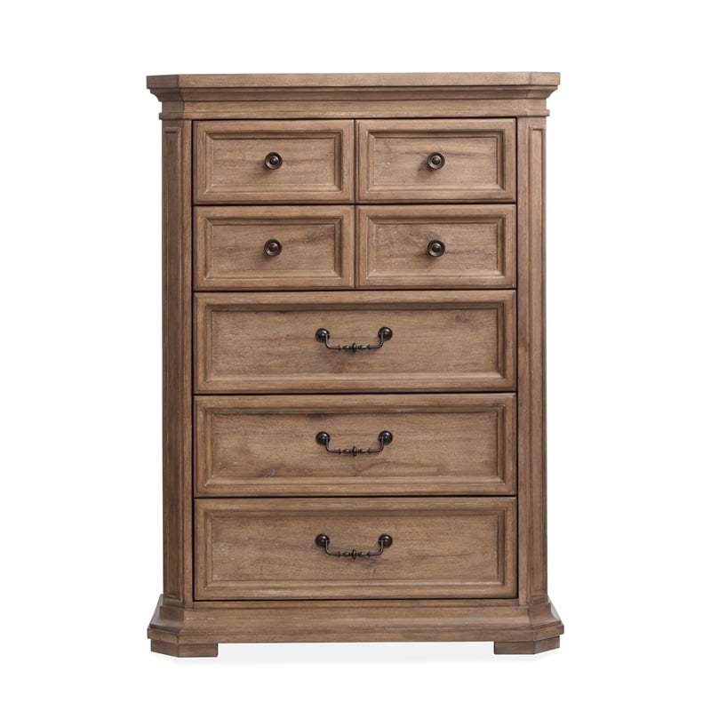 Magnussen Home Adler Court Florentine Walnut 5-Drawer Chest
