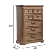 Magnussen Home Adler Court Florentine Walnut 5-Drawer Chest