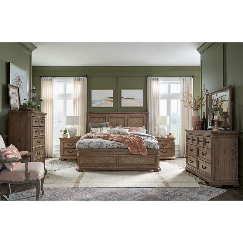 Magnussen Home Adler Court Florentine Walnut 5-Drawer Chest