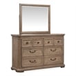 Magnussen Home Adler Court Drawer Dresser With Landscape Mirror