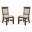Magnussen Home Bellamy Peppercorn Upholstered Side Chair Two Pack