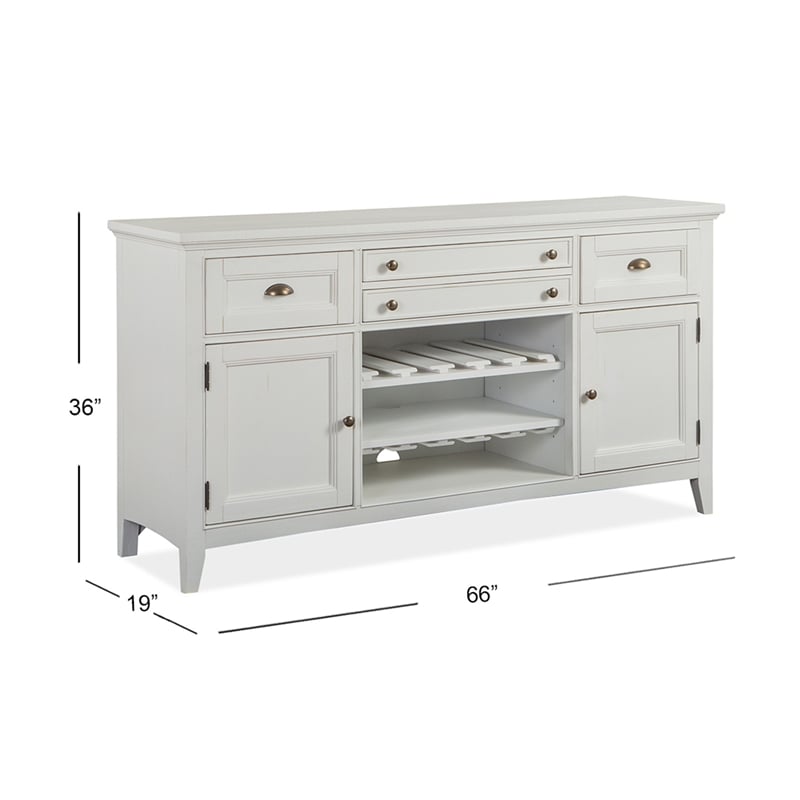 Magnussen Home Heron Cove Chalk White And Dovetail Grey Buffet