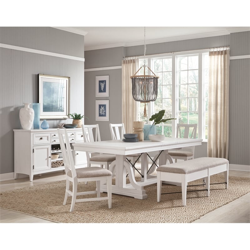 Magnussen Home Heron Cove Chalk White And Dovetail Grey Buffet