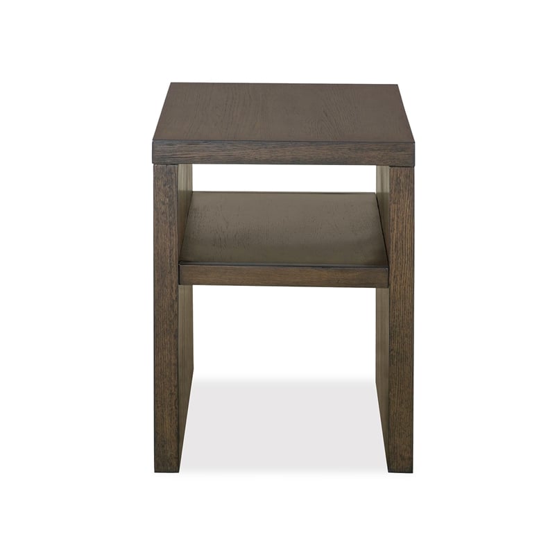 Magnussen Home Merrick Homestead Brown And Clear Glass Chairside End Table