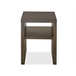 Magnussen Home Merrick Homestead Brown And Clear Glass Chairside End Table