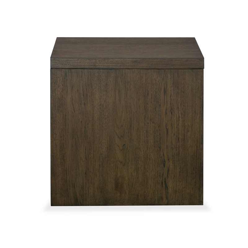 Magnussen Home Merrick Homestead Brown And Clear Glass Chairside End Table