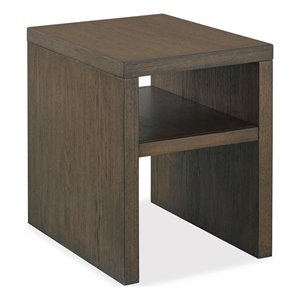 Magnussen Home Merrick Homestead Brown And Clear Glass Chairside End Table
