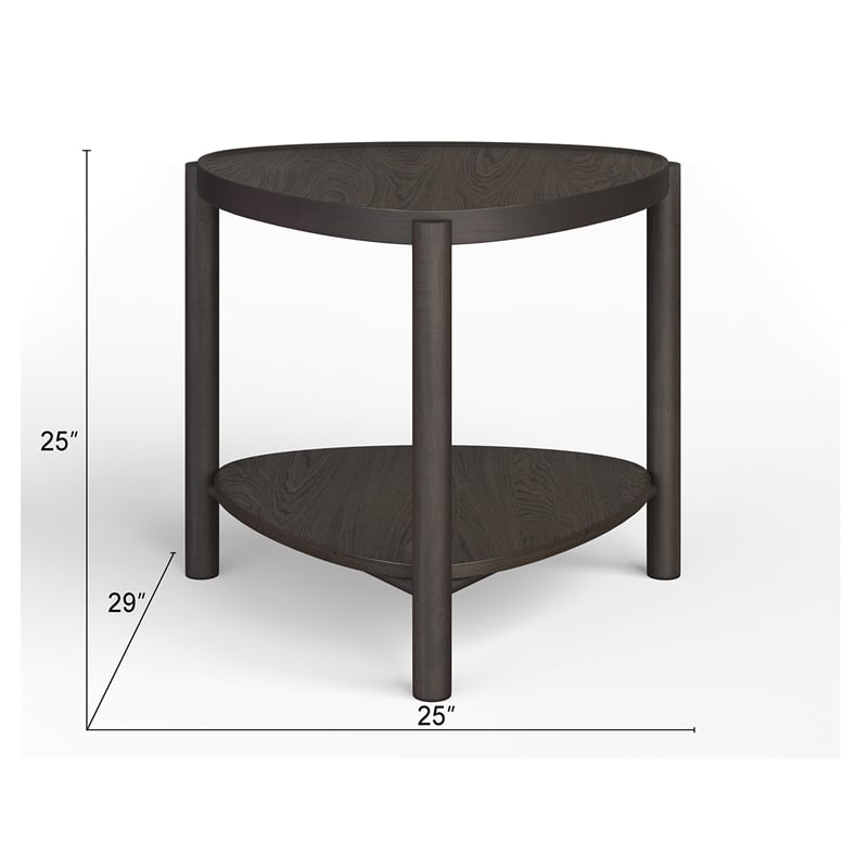 Magnussen Home Hadleigh Black Coffee Bean Shaped Accent End Table