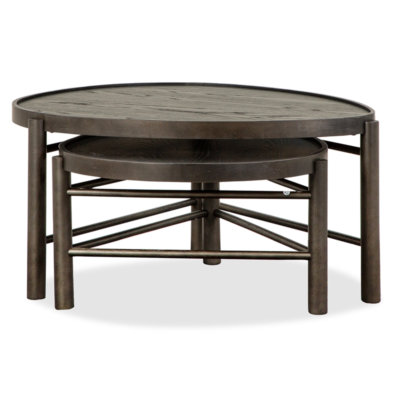 magnussen home hadleigh black coffee bean shaped nesting cocktail table