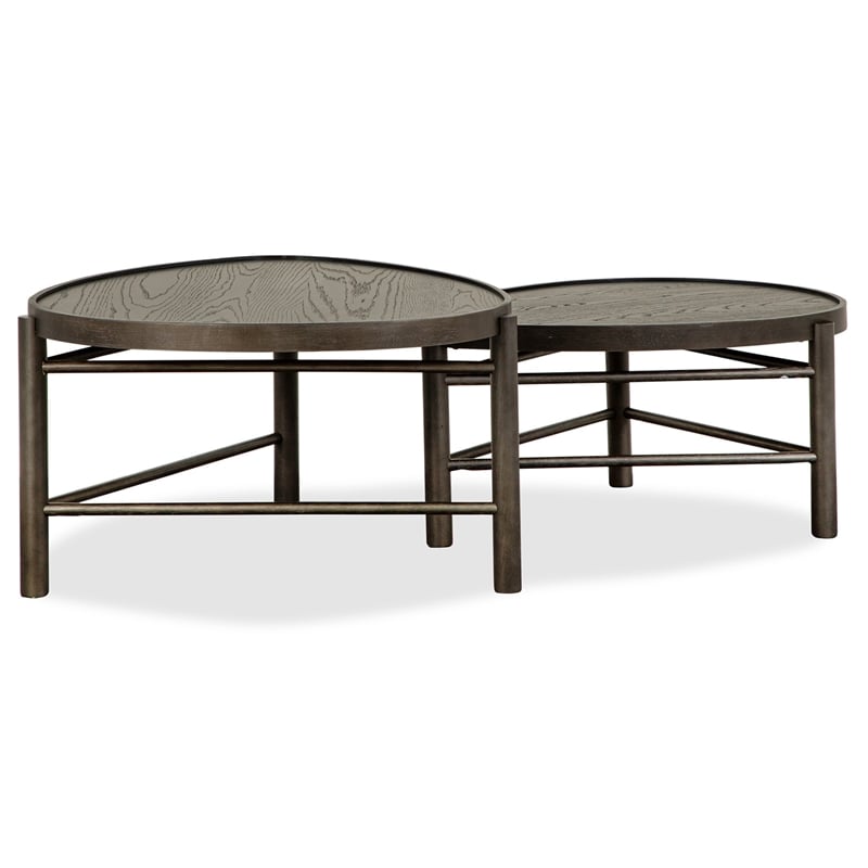 magnussen home hadleigh black coffee bean shaped nesting cocktail table