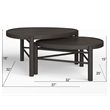 Magnussen Home Hadleigh Black Coffee Bean Shaped Nesting Cocktail Table