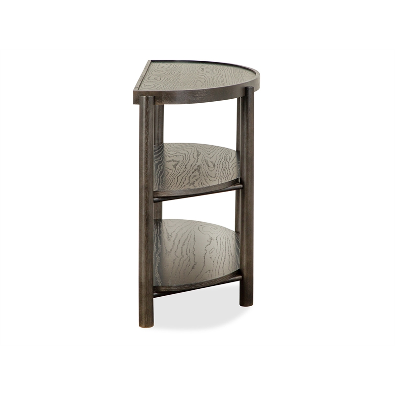 Magnussen Home Hadleigh Black Coffee Bean Demilune Sofa Table