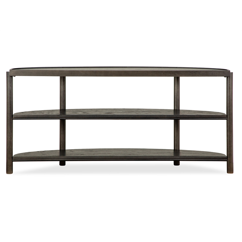 Magnussen Home Hadleigh Black Coffee Bean Demilune Sofa Table