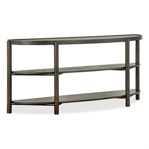 Magnussen Home Hadleigh Black Coffee Bean Demilune Sofa Table