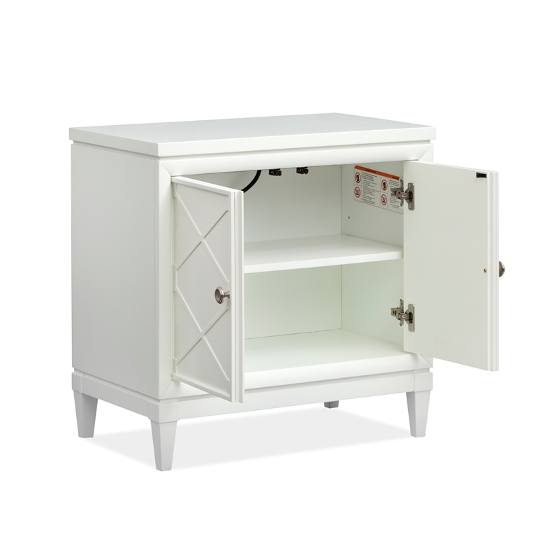 Magnussen Home Springhouse Whisper White Door Nightstand