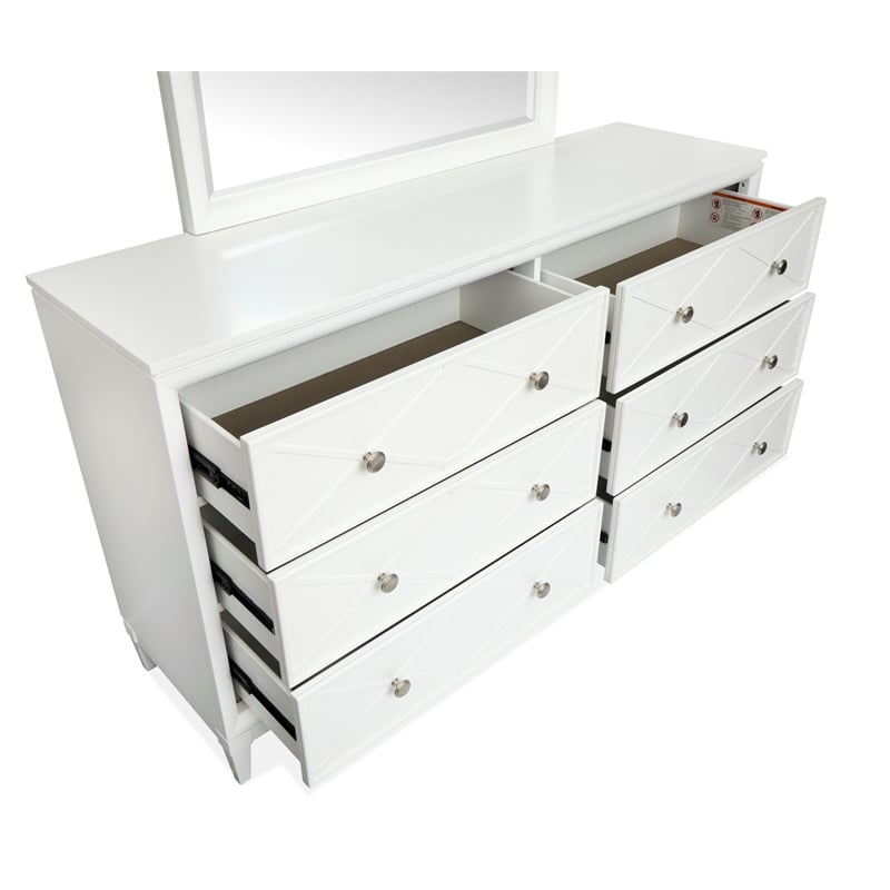 Magnussen Home Springhouse Whisper White 6-Drawers Bedroom Dresser